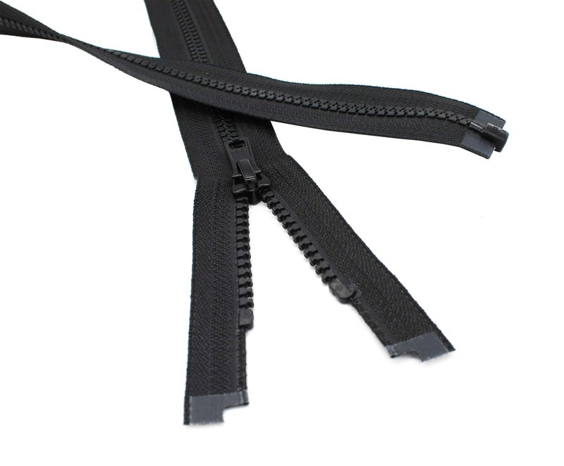 YKK Ski & Sport Vislon Zipper, Molded Plastic Separating -Medium Weight (Select Color) (Black, Length 24 inches) Made in USA - Image 3